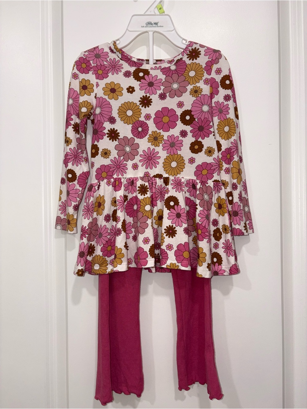 Angel Dear 3T Bamboo Floral Tunic & Leggings Set | Retro Cottagecore